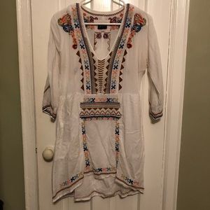 Biya by Johnny Was embroidered tunic dress